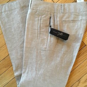 NWT Banana Republic 718 Martin Fit Linen Trousers
